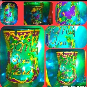 Miss You Dad Vector-ized vinyl vase